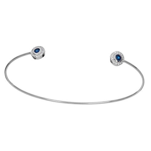 Brazalete Farfalla Bonetti de plata 925 sapphire, con acabado en rodio