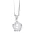 Dije con cadena Farfalla Bonetti de plata 925 perla blanca cristal, con cadena de 42 cms y con acabado en rodio