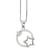 Dije con cadena de plata 925 Farfalla Bonetti estrella con circonita blanca cristal con cadena de 42 cms y con acabado en rodio
