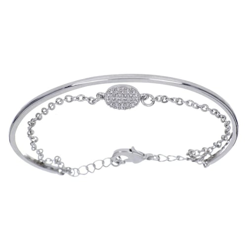 Pulsera Elegante Adornada Con Cinco Circonitas Blancas | Pulsera Estela