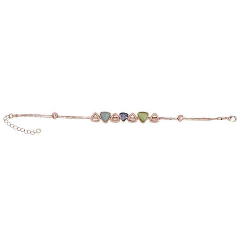 Pulsera con Piedra Triangular Peridot Aguamarina y Tanzanita Camilla