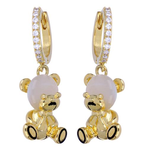 Aretes Osito Baby Chapado Oro Coco Cherie