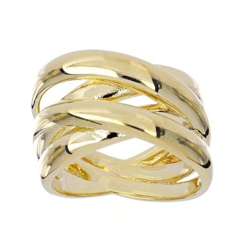 Anillo Trenzado Acabado en Chapado Oro Korei