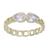 Anillo Circonita Blanca Chapado Oro Farfalla Bonetti