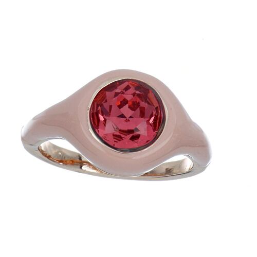 Anillo Piedra Rose Chapado Oro Rosa Cherie