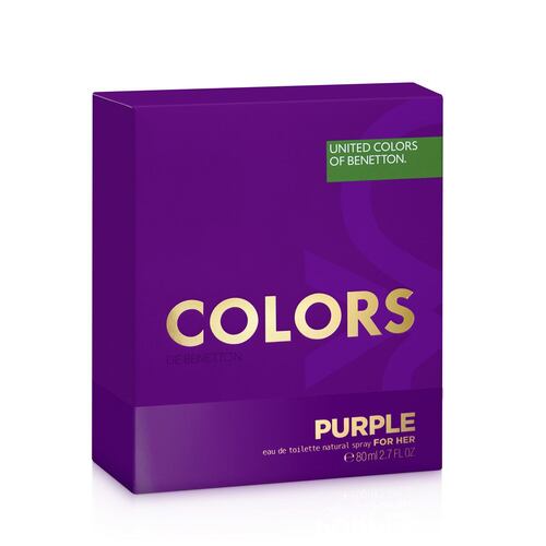 Fragancia Para Dama Fragacia, Benetton Colors collector Purple,EDT 80ML