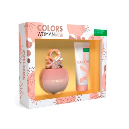 Set para Dama Benetton Colors Rose EDT 80ML + Body lotion 75ML
