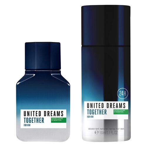 Benetton United Dreams Together For Him Set Para Caballero Perfume EDT 100ML + Desodorante 150ML
