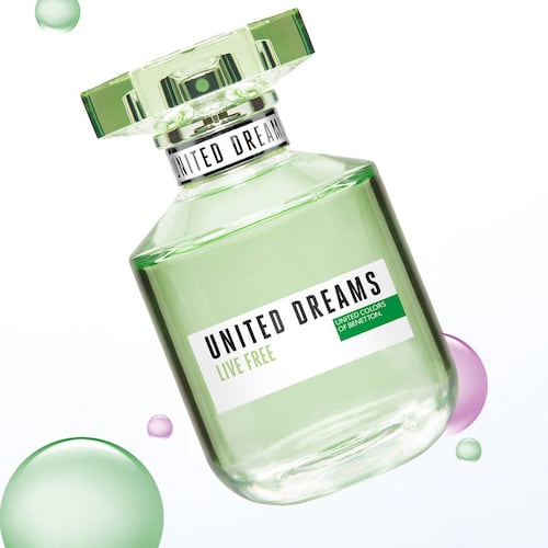Benetton United Dreams Live Free Set Para Dama Perfume EDT 80ML + Desodorante + Body Lotion 75ml + Perfume de Bolsillo 10ML