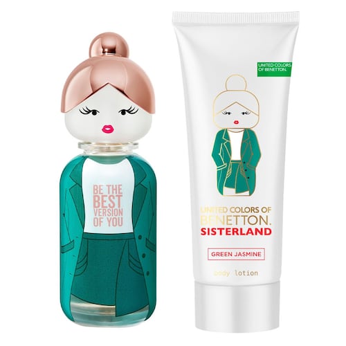 Benetton Sisterland Green Jasmine Set Para Dama Perfume EDT 80ML + Body Lotion 75ML