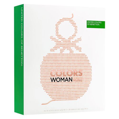 Benetton Colors Woman Rose Set para Dama Fragancia EDT 80ml + Desodorante 150ml