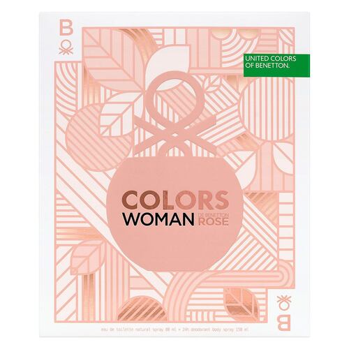 Benetton Colors Woman Rose Set para Dama Fragancia EDT 80ml + Desodorante 150ml