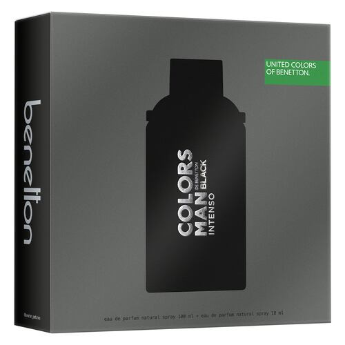 Perfume Benetton Colors Man Black Intenso Set para Hombre
