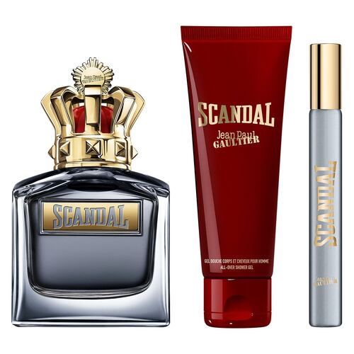 Jean Paul Gaultier Scandar For Him Set Para Caballero Perfume EDT 100ML + Shower Gel 75ML + Perfume de Bolsillo 10ML