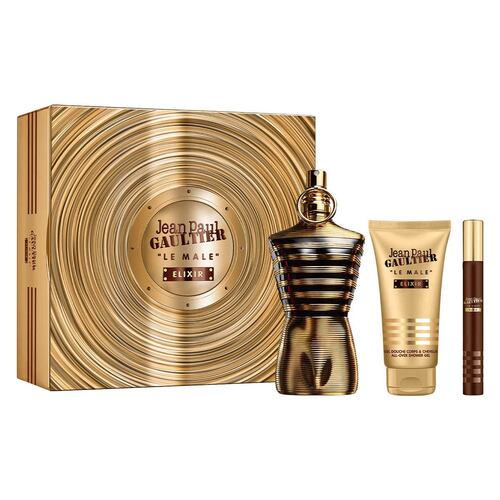 Set para Hombre Jean Paul Gaultier Le Male Elixir EDP 12ml + Shower Gel 75ml + Perfume de Bolsillo 10ml