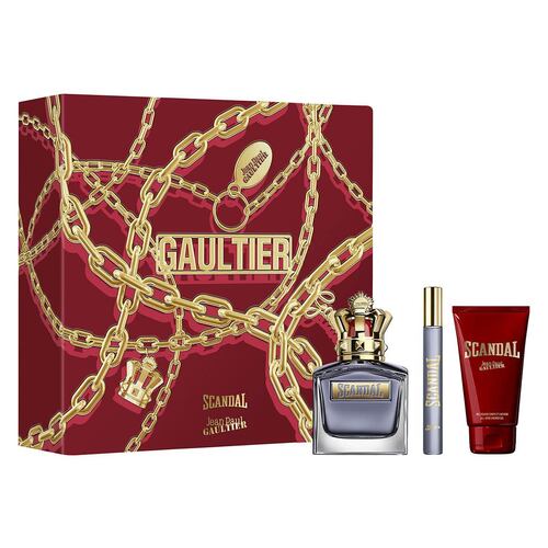 Jean Paul Gaultier Scandar For Him Set Para Caballero Perfume EDT 100ML + Shower Gel 75ML + Perfume de Bolsillo 10ML