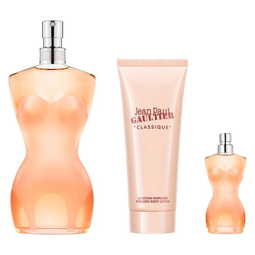Set para Mujer Jean Paul Gaultier Classique EDT 100ml + Body Lotion 75ml + Mini 6ml