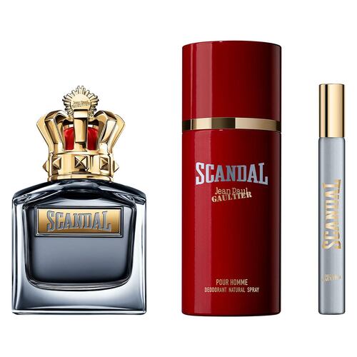 Set para Hombre Jean Paul Gaultier Scandal Pour Homme EDT 100ml + Desodorante 150ml + EDT 10ml