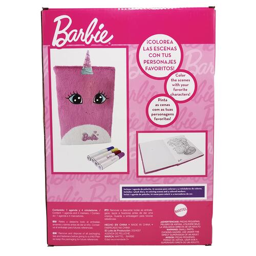 Agenda de Peluche Barbie ¡Descubre su Suave Textura!
