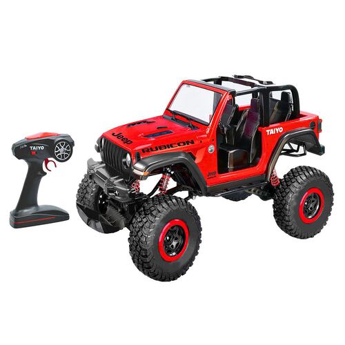 Vehículo control remoto Jeep Wrangler Rubicon 4WD Rojo