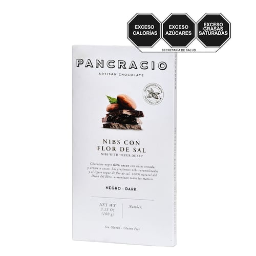 Tableta Nibs Con Flor De Sal - Chocolate Negro 100g