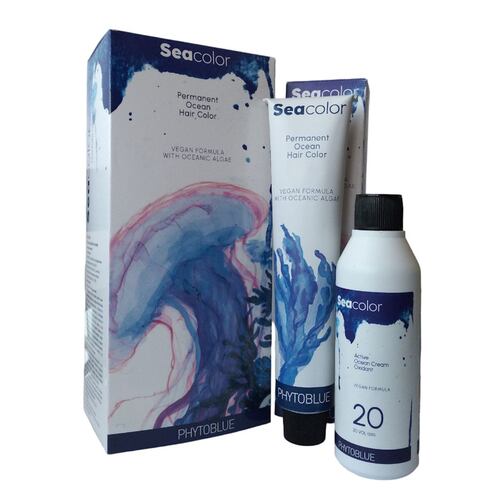 Tinte #7.1 Rubio Medio Ceniza Seacolor Phytoblue