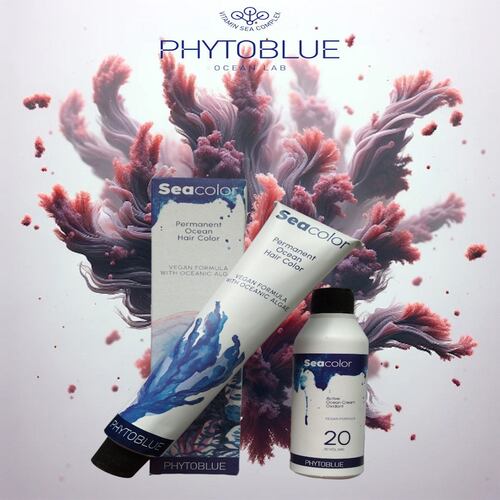 Tinte #7.1 Rubio Medio Ceniza Seacolor Phytoblue
