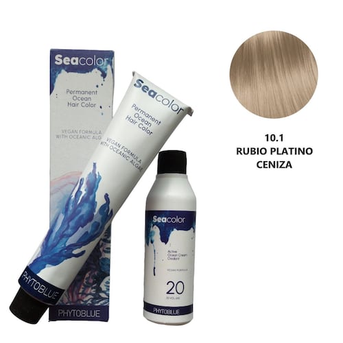 Tinte #10.1 Rubio Platino Ceniza Seacolor Phytoblue