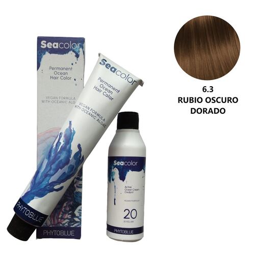 Tinte #6.3 Rubio Oscuro Dorado Seacolor Phytoblue