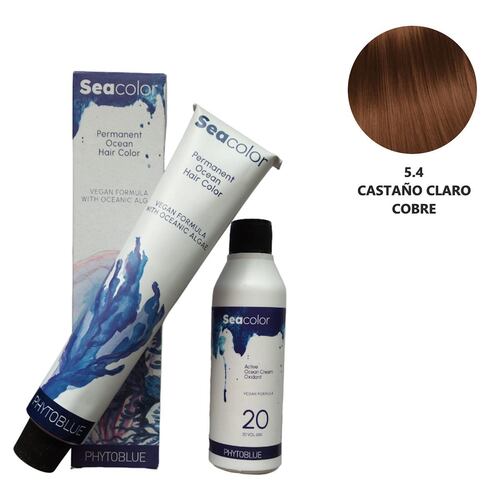 Tinte #5.4 Castaño Claro Cobre Seacolor Phytoblue