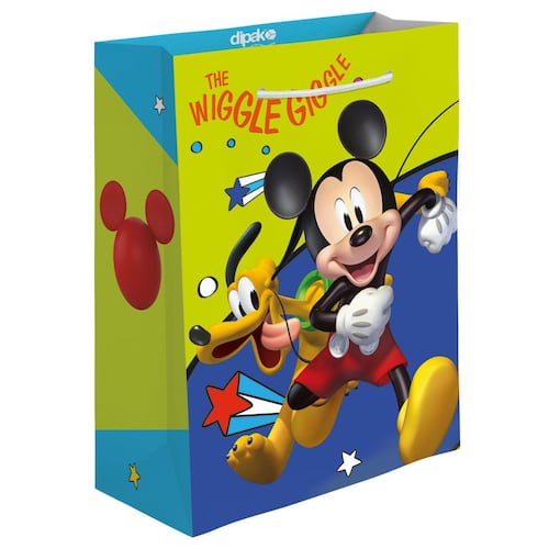 Bolsa de regalo mickey colorido tamaño grande