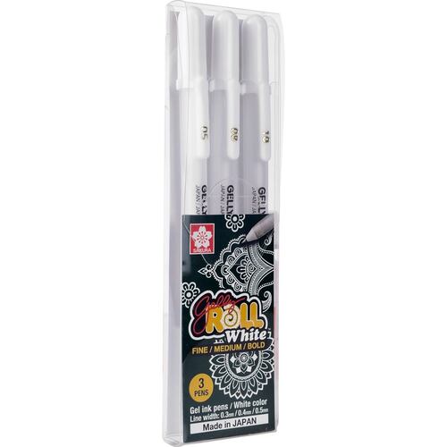 Set Plumas 3 Pz Gelly Roll Blanca