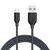 Cable  De Carga y Datos USB A-Micro USB PowerLine 1.8m Gris