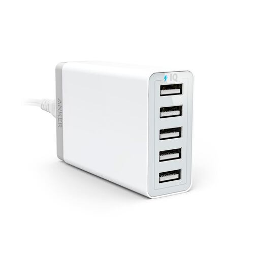 Cargador USB Anker Powerport 40w 5 Puertos Blanco
