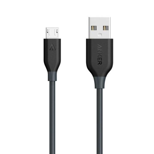 Cable De Carga y Datos de USB A-Micro USB Powerline 0.9M Gris