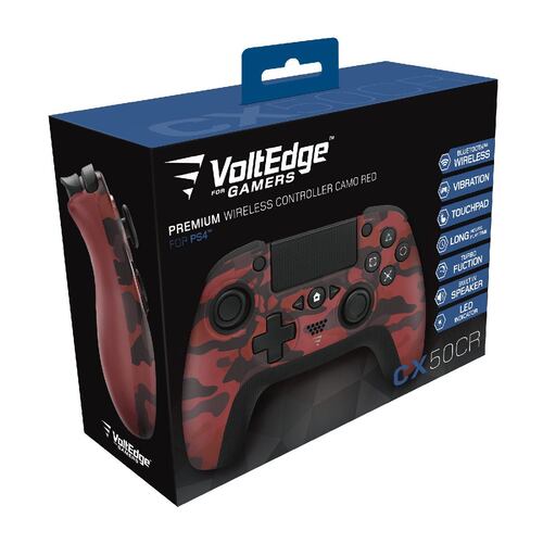 Control PS4 Voltedge CX50 Inalámbrico Camuflaje Rojo