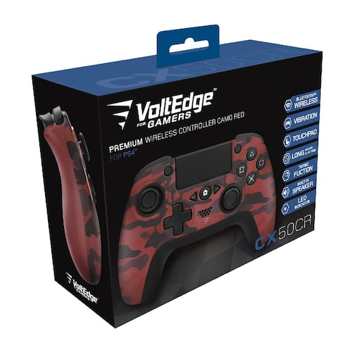 Control PS4 Voltedge CX50 Inalámbrico Camuflaje Rojo