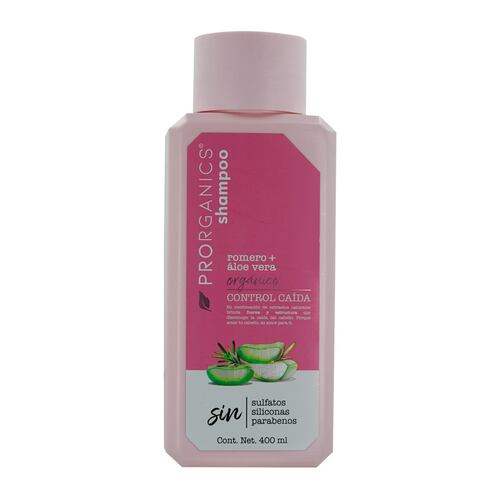 Shampoo Control Caía con Romero y Aloe Vera Orgánico 400 ml Prorganics