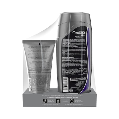 Kit Shampoo y Tratamiento en crema Canas Platinadas Organogal