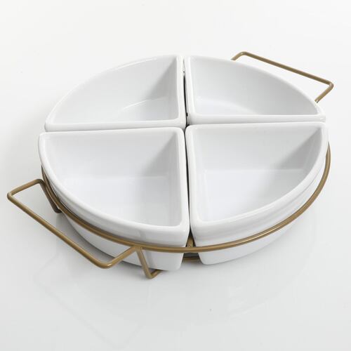 Gracious Dining Botanero 4 piezas con base de metal