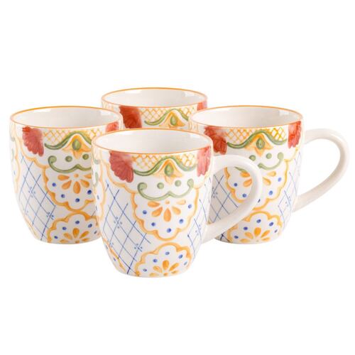 Set Laurie Gates 4 piezas tarros 17.4 onzas pintados a mano