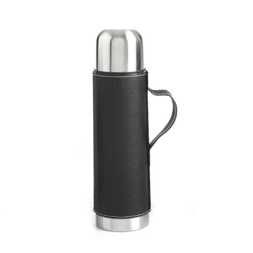 Thermo 23oz con tapa de doble pared de acero inoxidable color negro