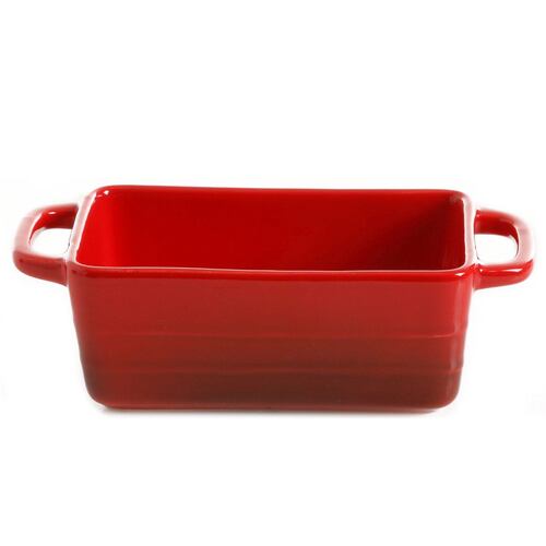 Appleton 12oz mini refractario de ceramica color rojo degradado