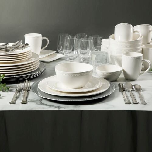 Set Vajilla de Porcelana Moderna y Elegante 74 Piezas Home & Detail