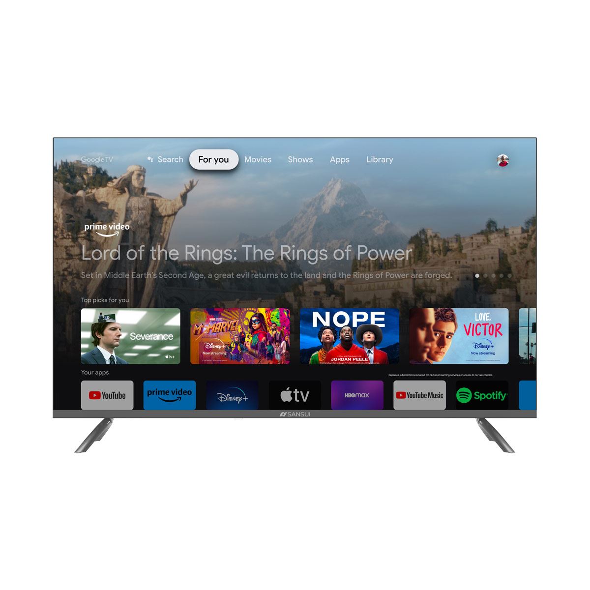 Pantalla Google TV Sansui de 43 pulgadas 4K SMX43VAUGEn la compra