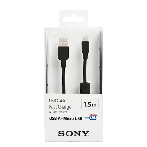 Cable Sony USB A MicroUSB 1.5M Negro