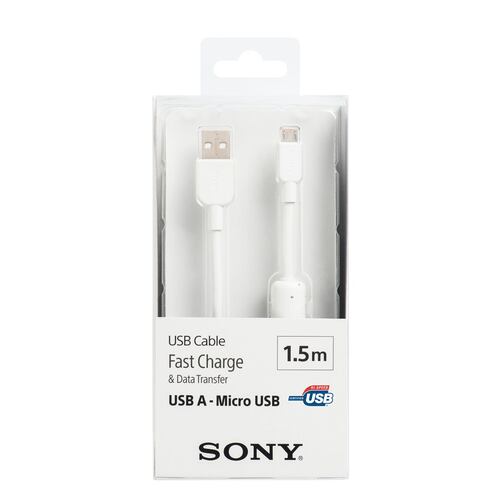 Cable Sony USB A Micro USB 1.5M Blanco