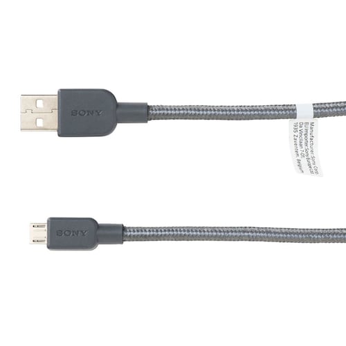 Sony Cable Nylon USB Tipo A al B Color Gris (150cm), Alta Durabilidad