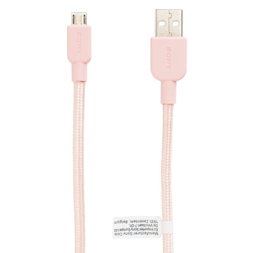 Sony Cable Nylon USB Tipo A al B Rosa 150cm Alta Durabilidad