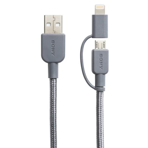 Sony Cable Micro USB-Lightning, (100cm) Color Gris